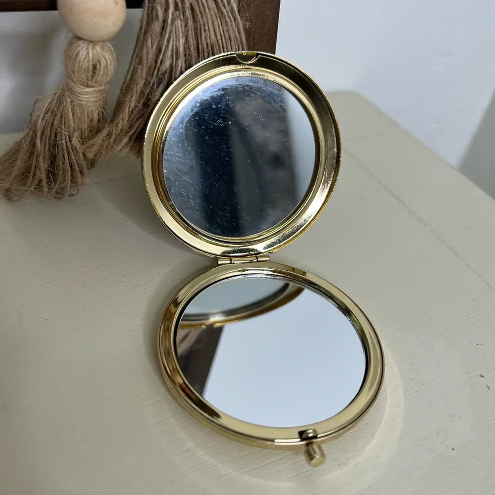 Brand New-Monogram Compact Mirror w/ Pouch